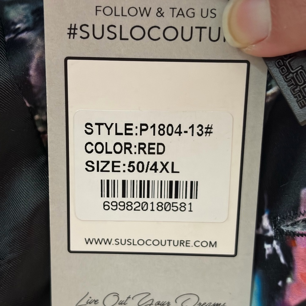 NWT Sulso Couture Multicolor Abstract Men's Blazer - Picture 4 of 5